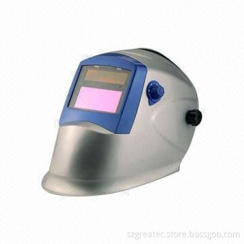 Welding Helmet with Solar-powered/Automatic-darkening, Blue Color